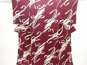 大正ロマン　錦紗抽象模様着物